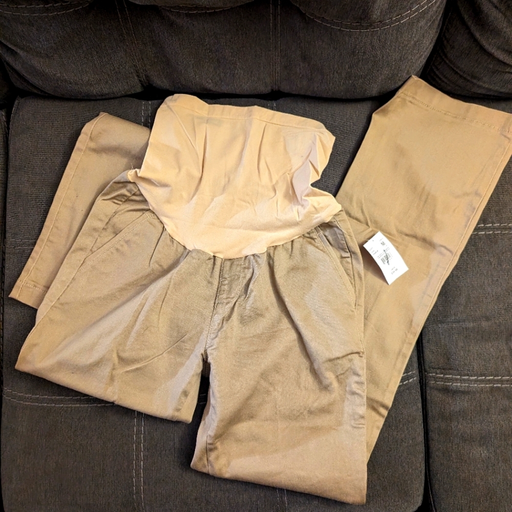Motherhood maternity khaki pants - size m